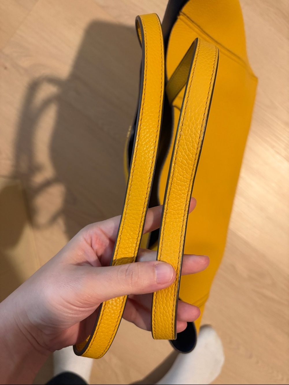Tory Burch Large Blake Tote - Yellow/Navy - Picture 8 of 8